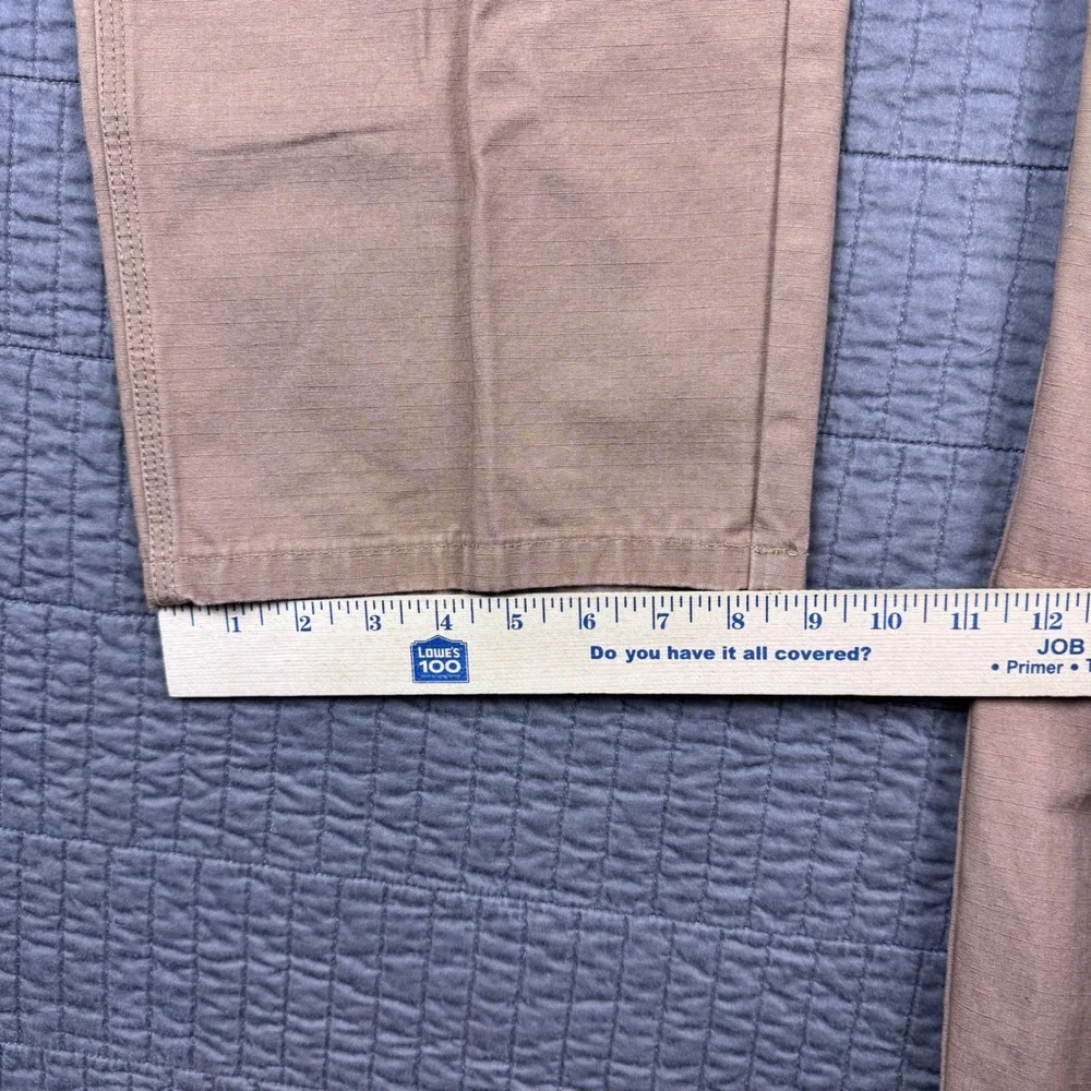 Wrangler Workwear Mens 38x32 Tan Ripstop Cargo Pants Utility Carpenter Relaxed